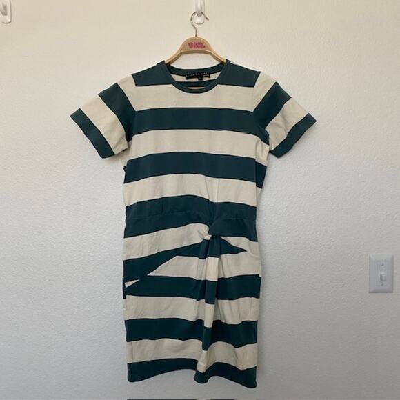 Veronica Beard Jeans Striped Knot Tyla Tee Shirt Dress Stripes Women's Large - Picture 10 of 10
